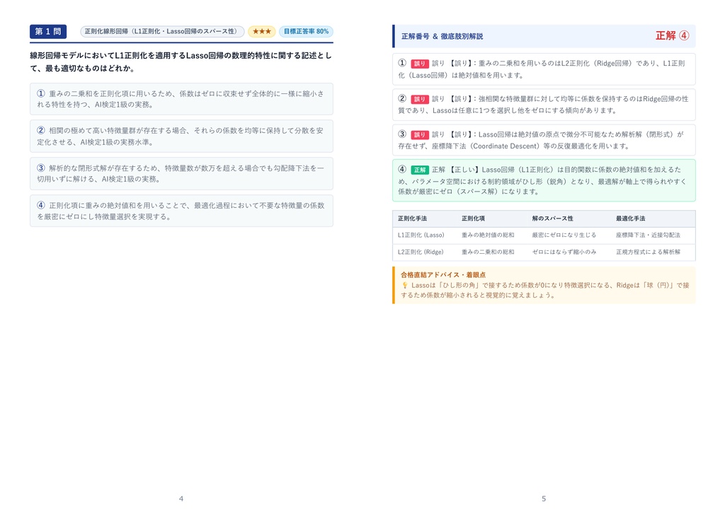 【2026年最新版】AI検定 1級 対策問題集(全350問・詳細解説・要点整理表付き)
