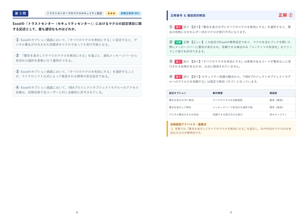 【2026年最新版】MOS Excelエキスパート 対策問題集(全300問・詳細解説・要点整理表付き)