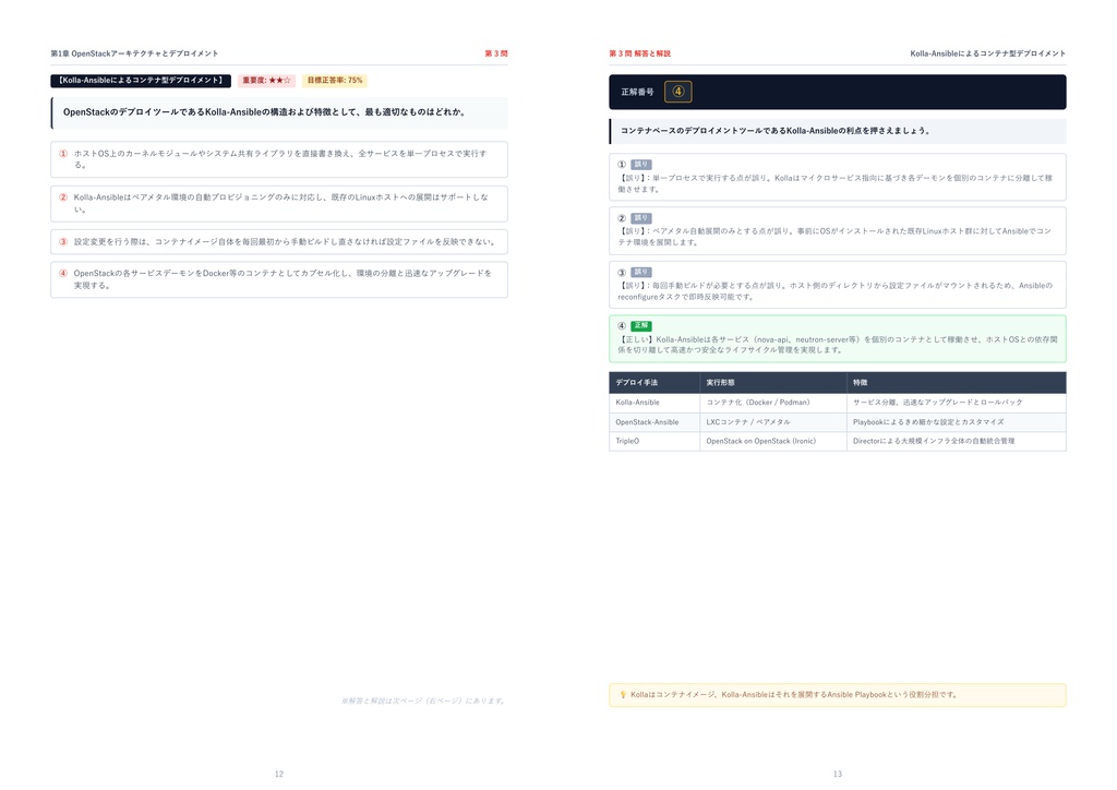 【2026年最新版】OPCEL認定試験(OpenStack技術者認定試験) 2級 対策問題集(全280問・詳細解説・要点整理表付き)