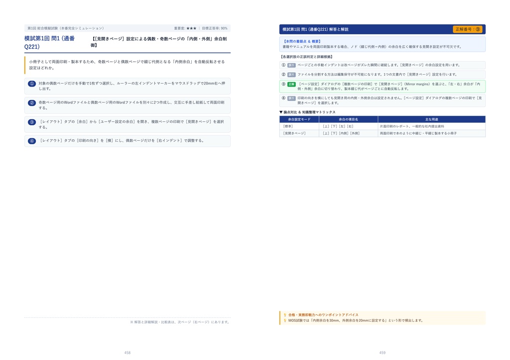 【2026年最新版】マイクロソフト オフィス スペシャリスト(MOS) 対策問題集(全300問・詳細解説・要点整理表付き)