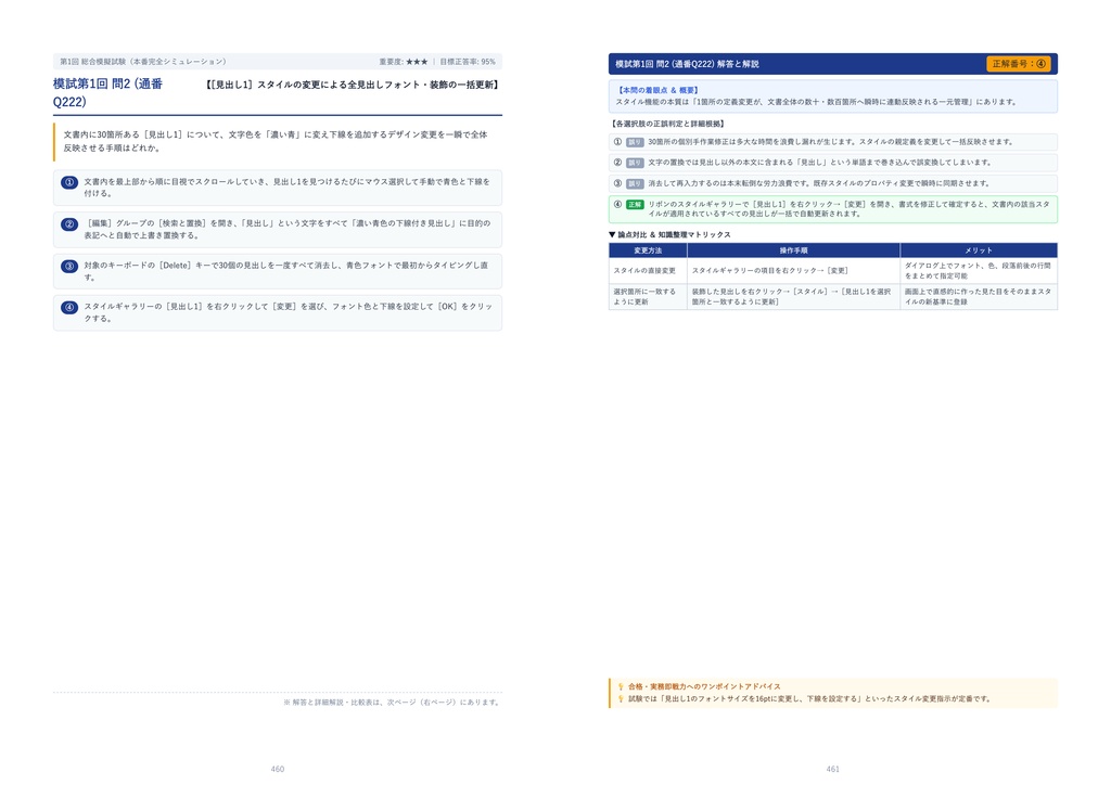 【2026年最新版】マイクロソフト オフィス スペシャリスト(MOS) 対策問題集(全300問・詳細解説・要点整理表付き)