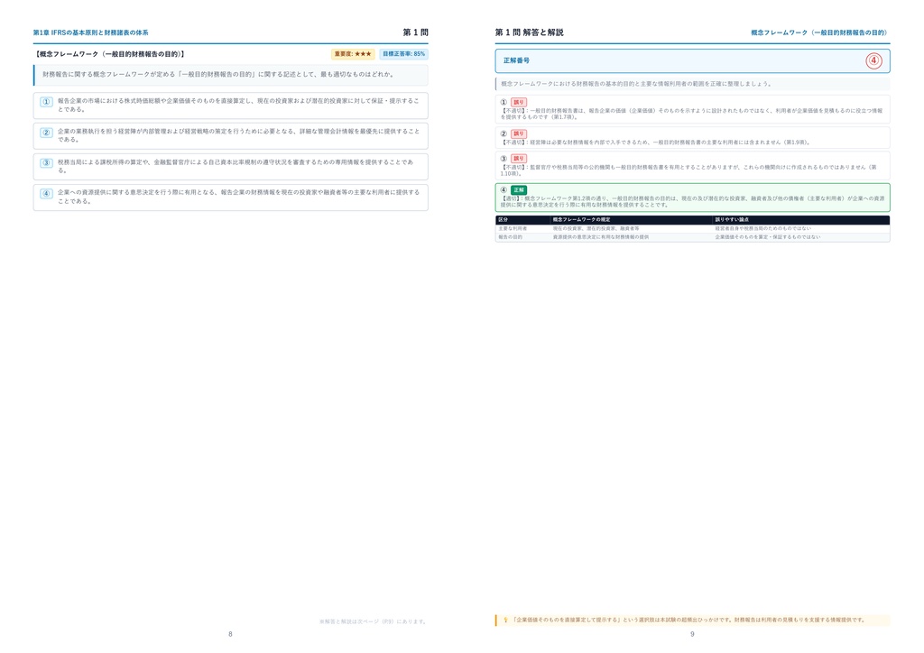 【2026年最新版】IFRS Certificate試験 (国際会計基準試験) 3級 厳選問題集(全210問・詳細解説・インフォグラフィック図解付き)