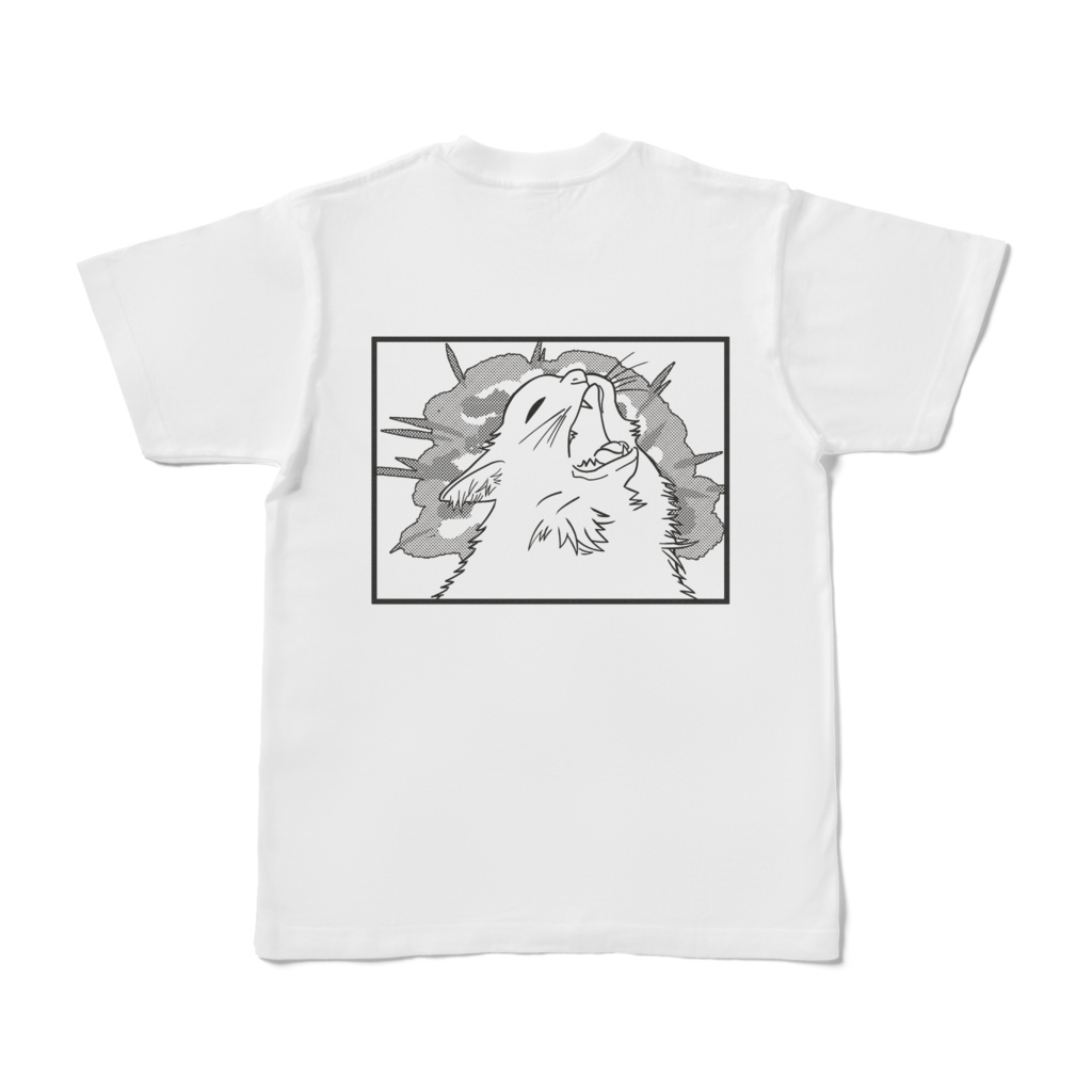 【Tシャツ】Thurston the Cat 白 【両面】