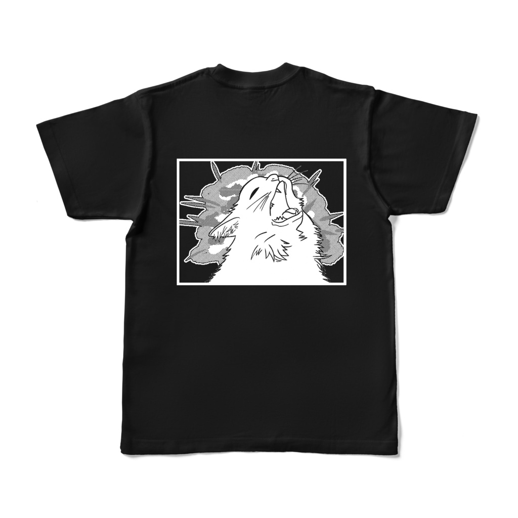 【Tシャツ】Thurston the Cat 黒 【両面】