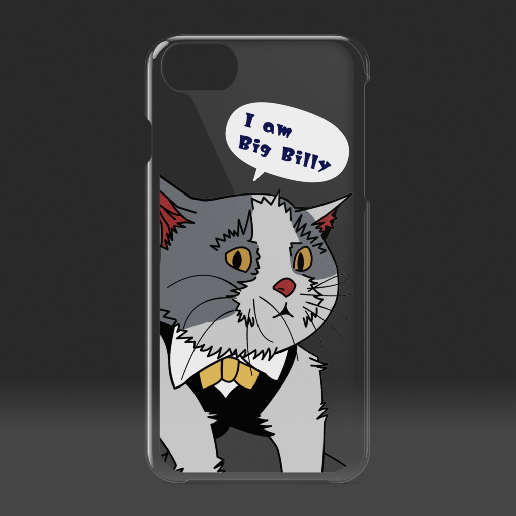 【iPhone】Big Billy Cat クリア スマホケース