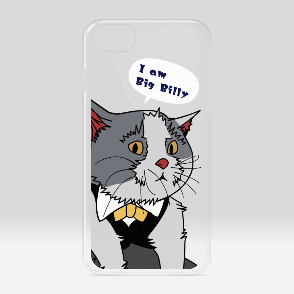 【iPhone】Big Billy Cat クリア スマホケース