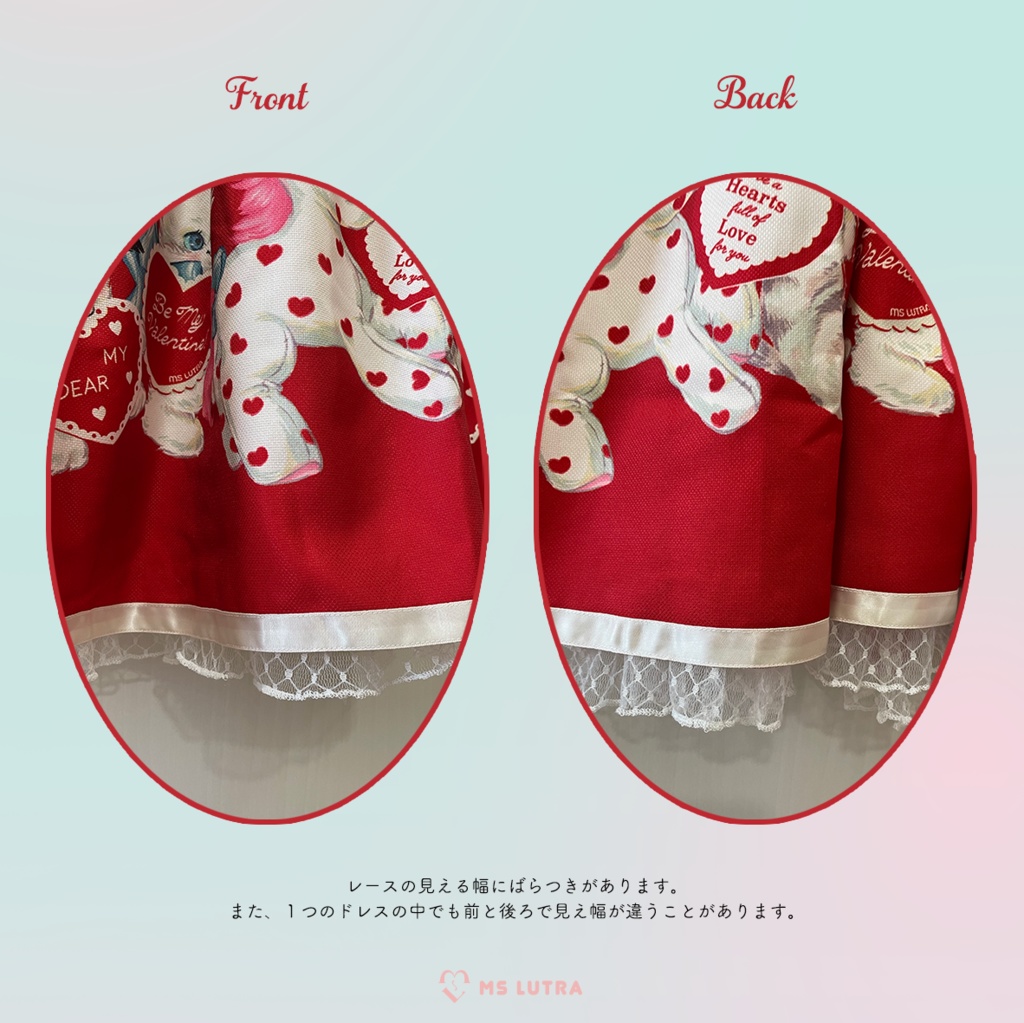 ドレス/ 赤(Red) /"RED Heart dolls" Dress