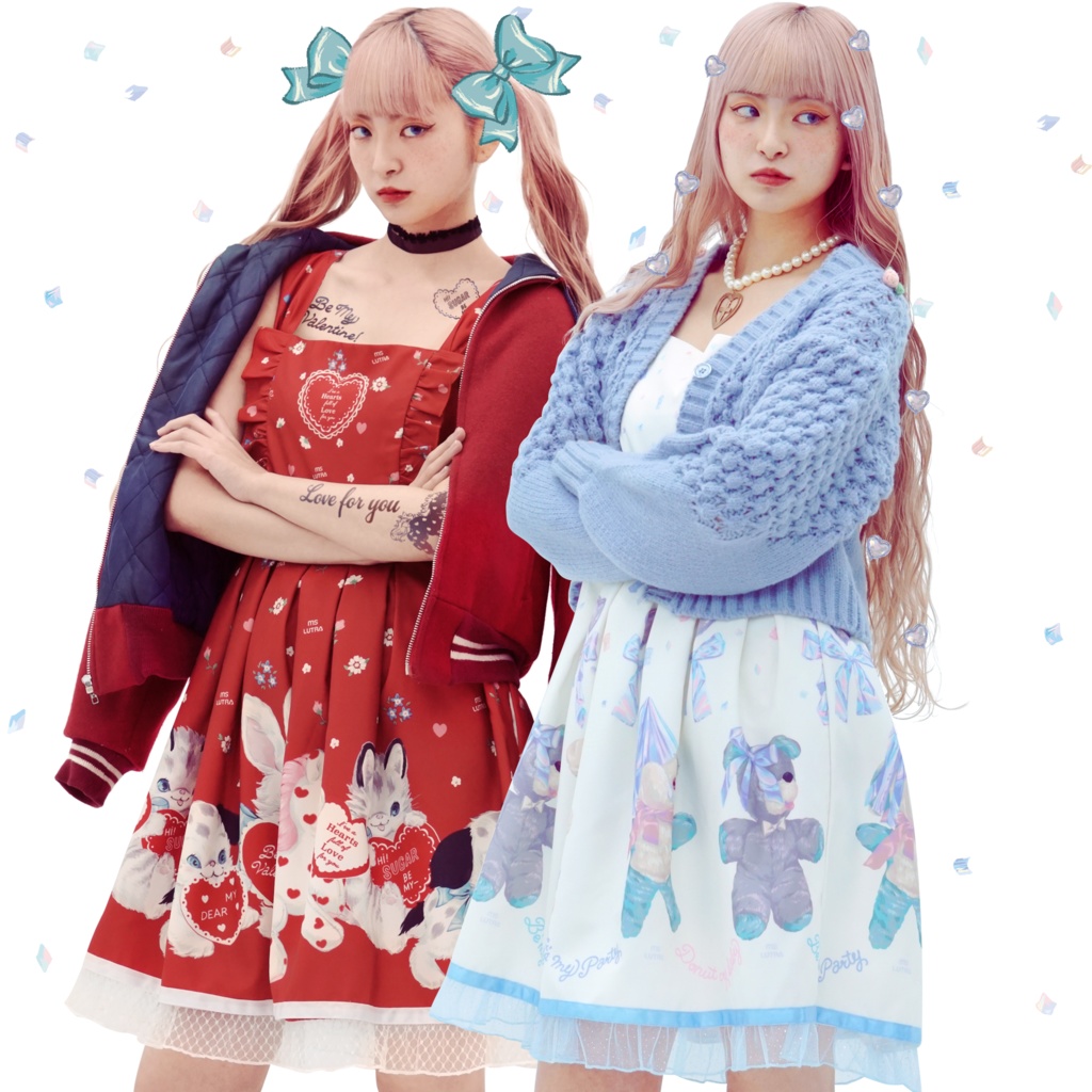 ドレス/ 赤(Red) /"RED Heart dolls" Dress