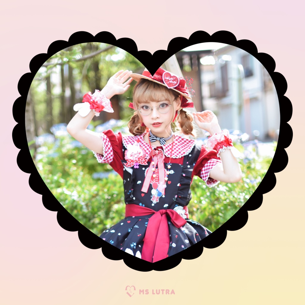 ドレス/ 黒(Black)/ "RED Heart dolls" Dress