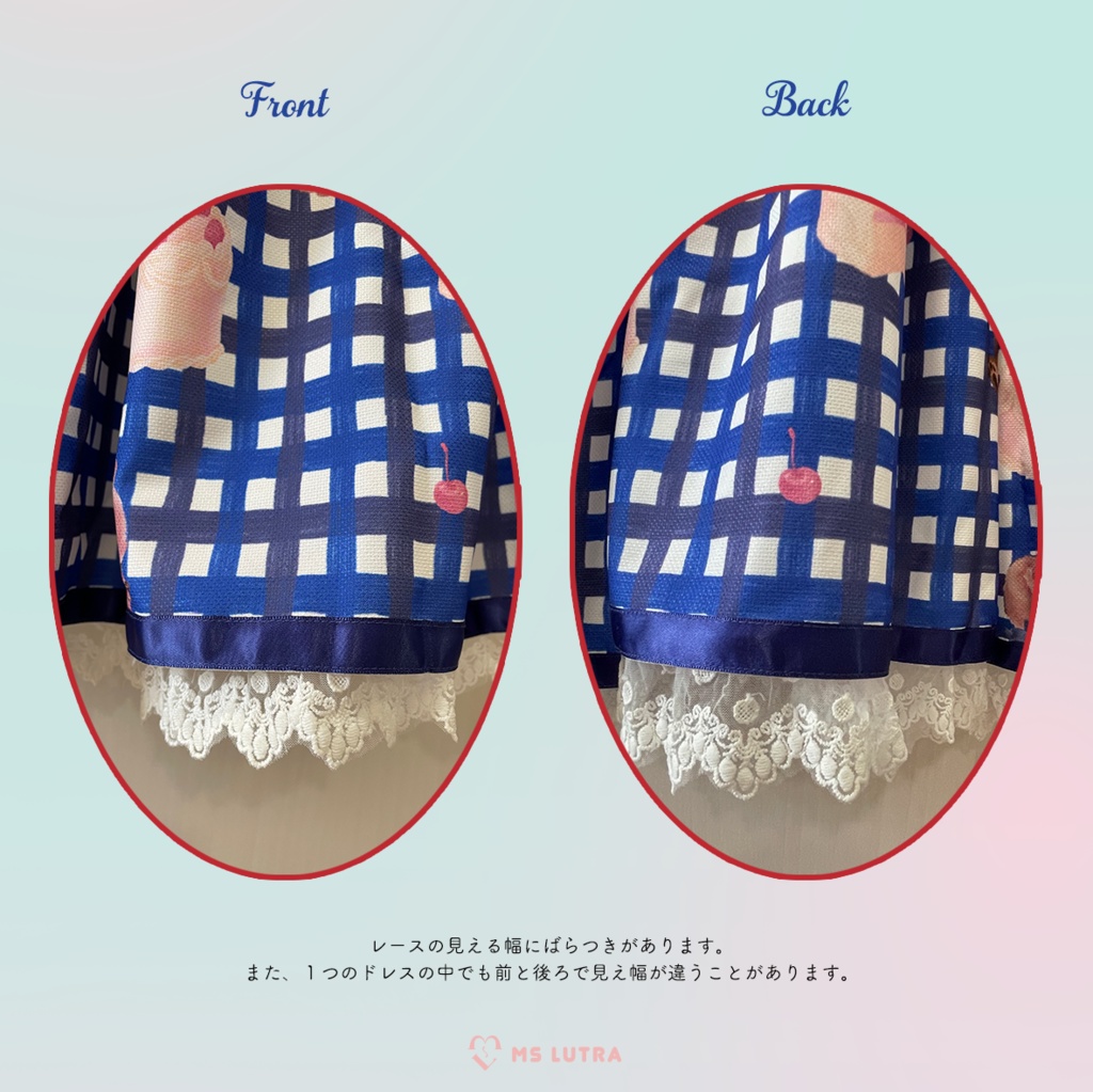 ドレス/青(Blue)/"BEARS CAKE FACTORY" Dress