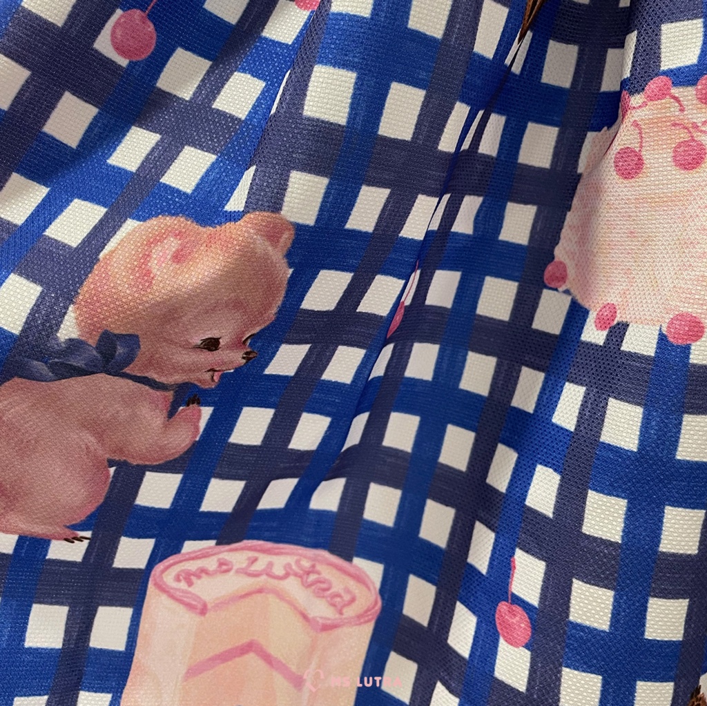 ドレス/青(Blue)/"BEARS CAKE FACTORY" Dress