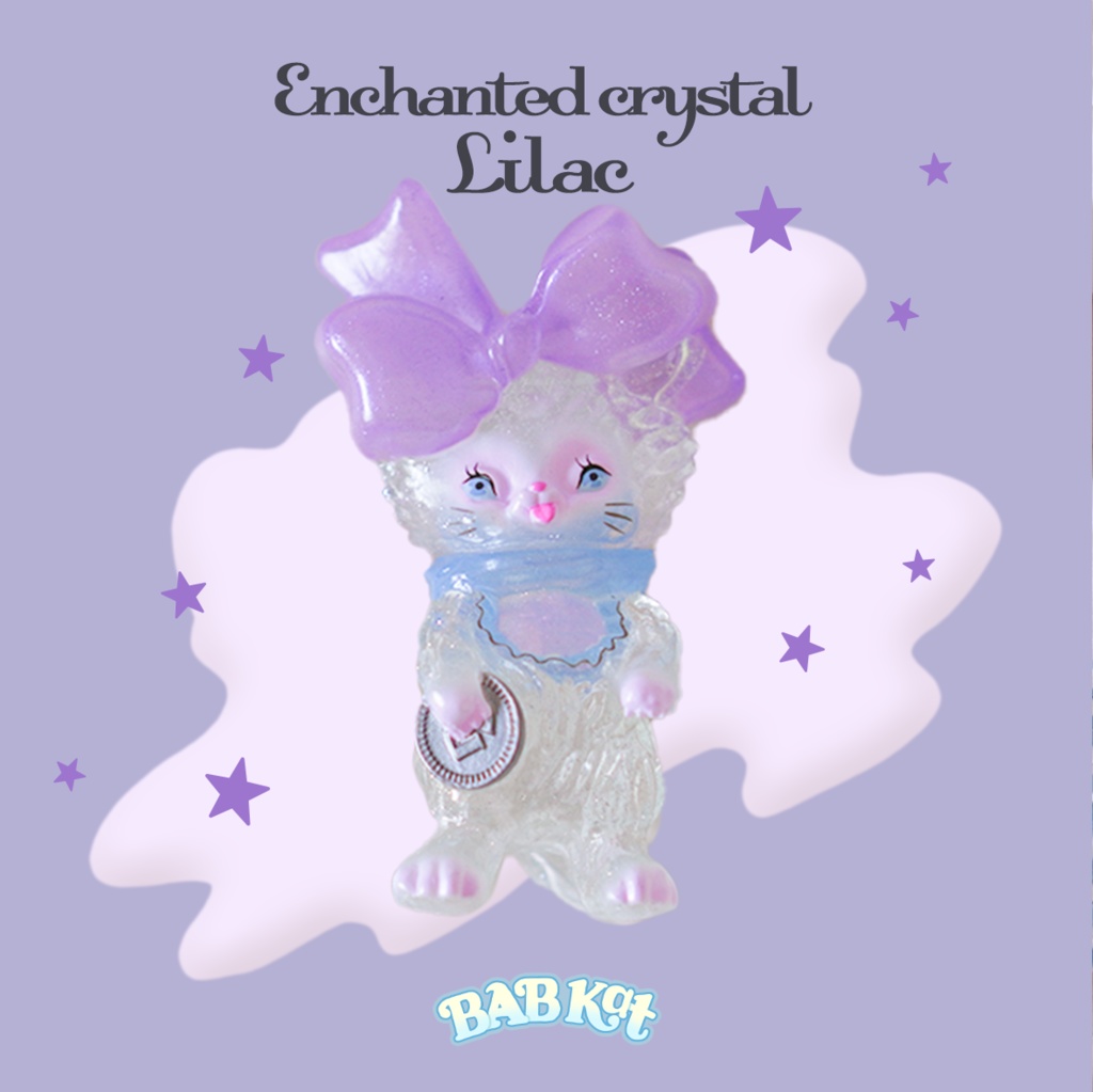 ソフビBAB Kat_Enchanted crystal Lilac