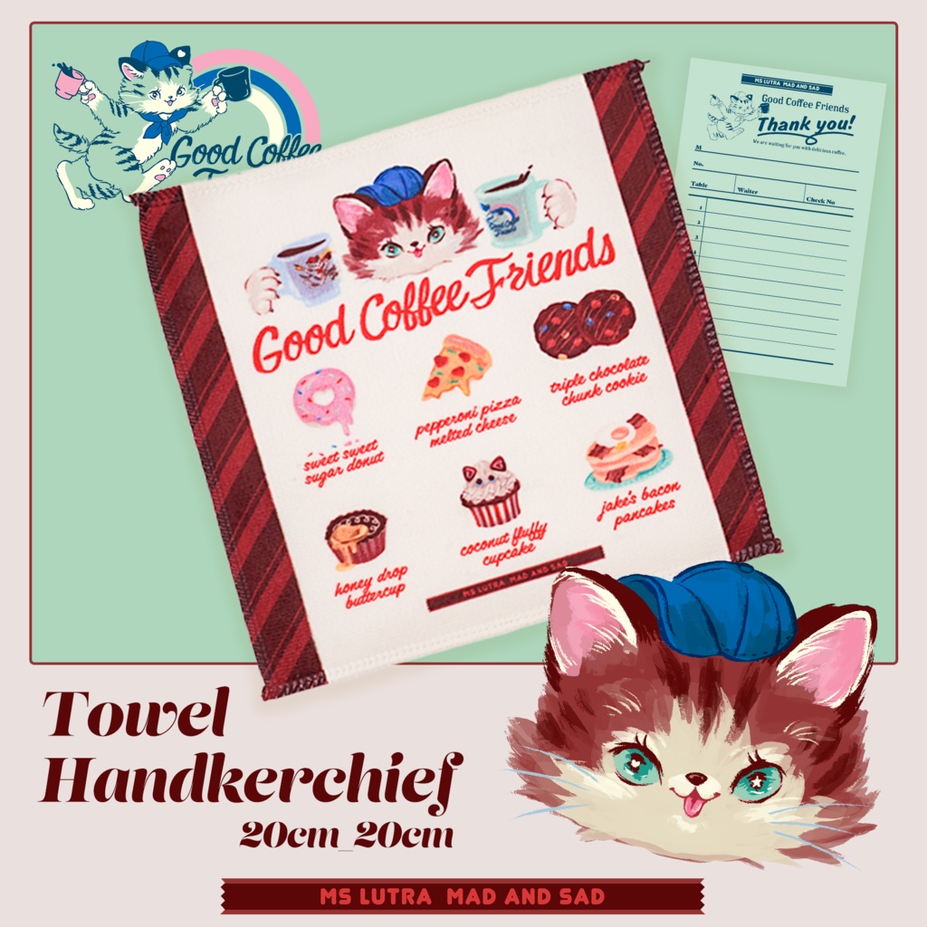 タオルハンカチ_Good Coffee Friends