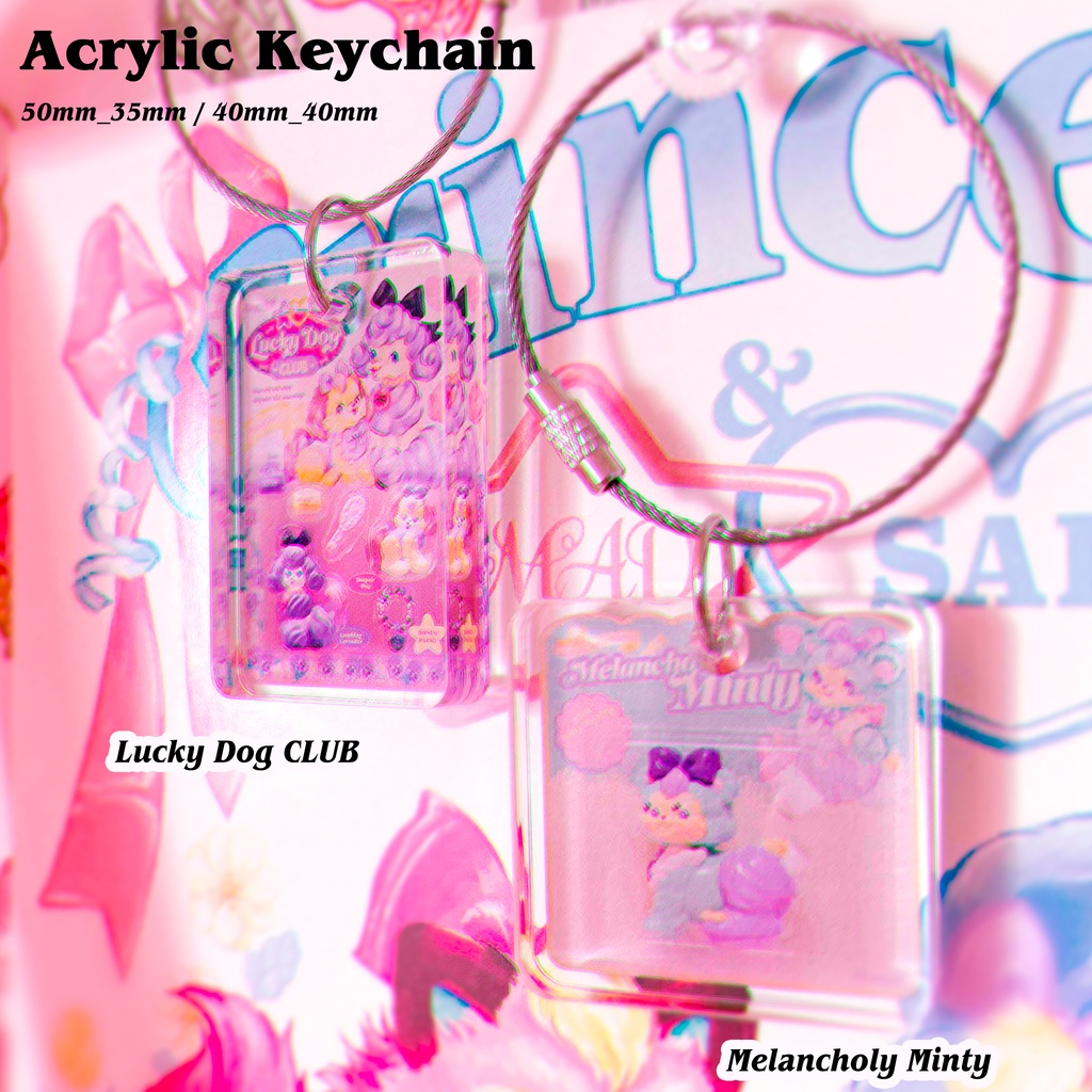 Ms LUTRA アクリルキーチェーン2種類（dogs） (Bear)