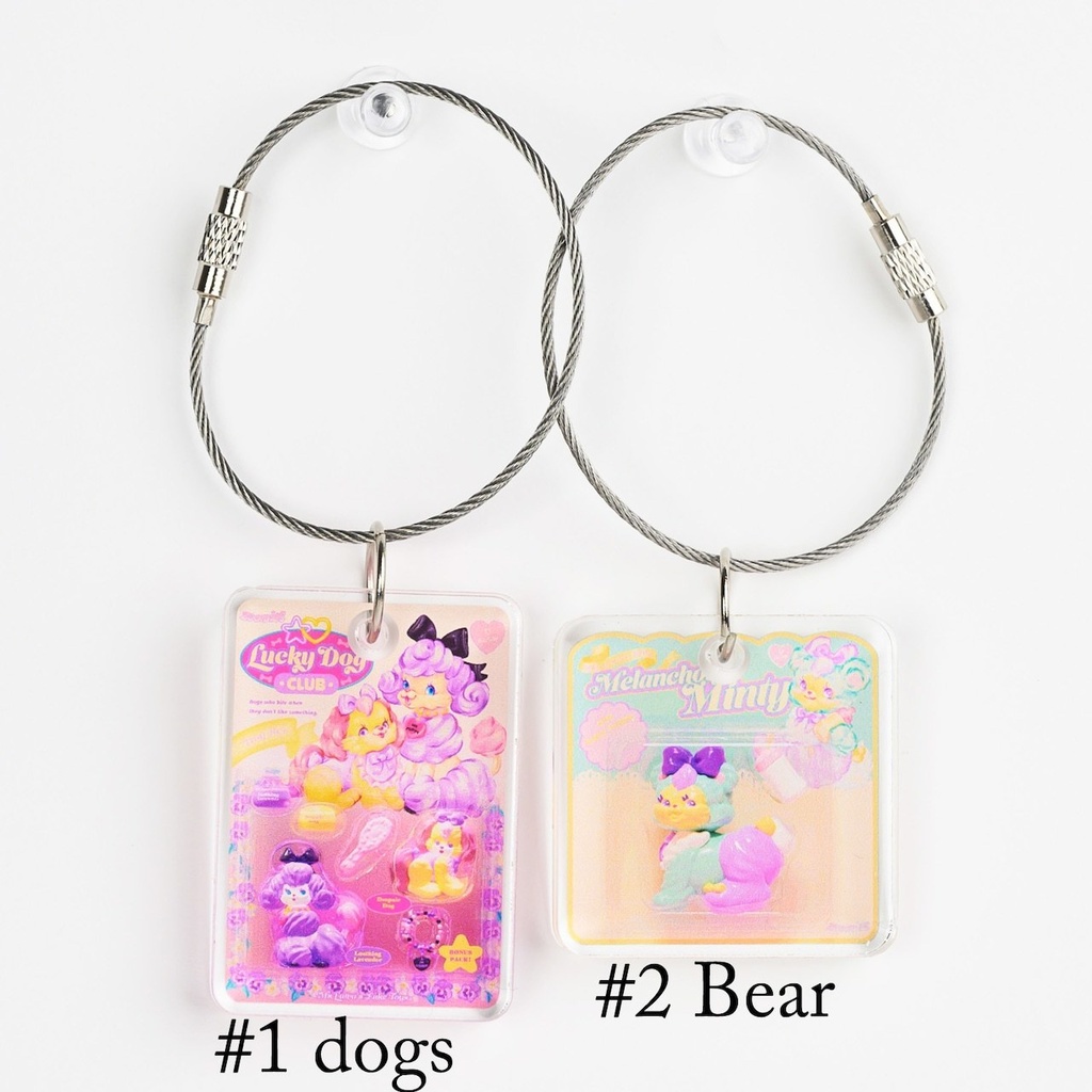 Ms LUTRA アクリルキーチェーン2種類(dogs) (Bear)
