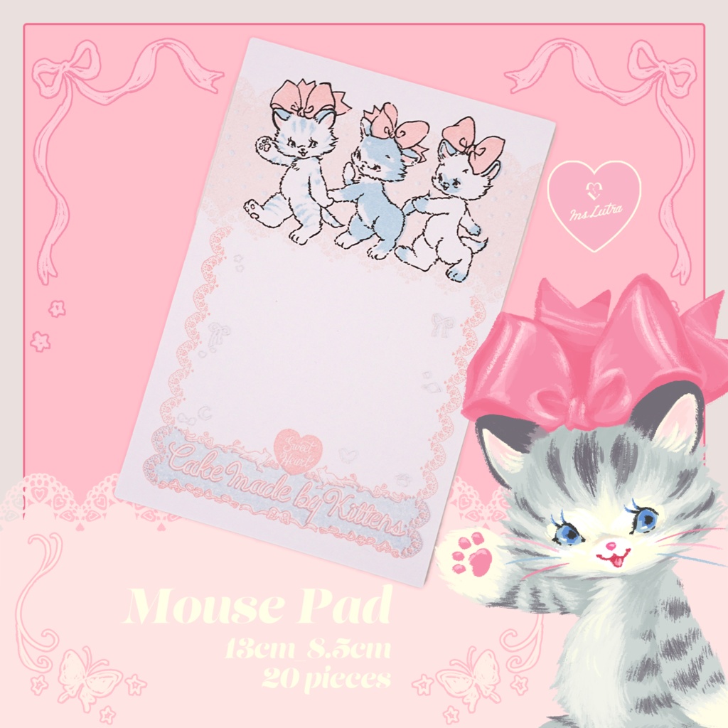 レトロメモ帳_Cake made by Kittens