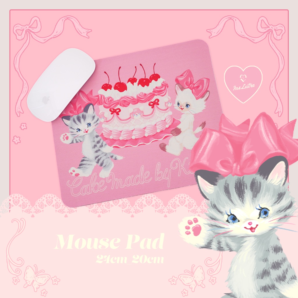 マウスパッド_Cake made by Kittens