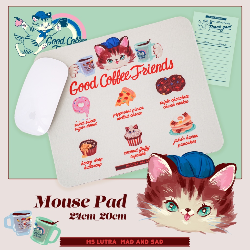 マウスパッド_Good Coffee Friends