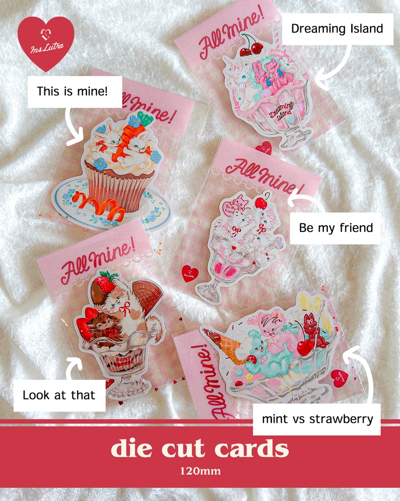 ダイカットカード台紙付き_All mine!(5種)