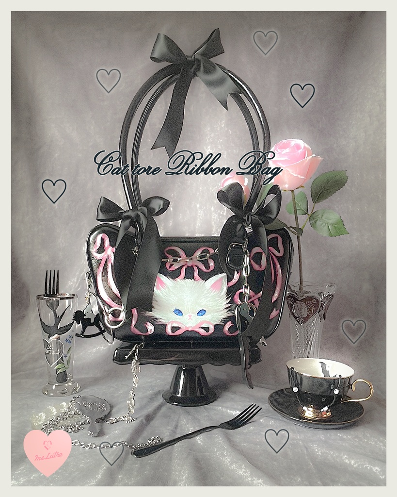 Cat tore Ribbon Bag