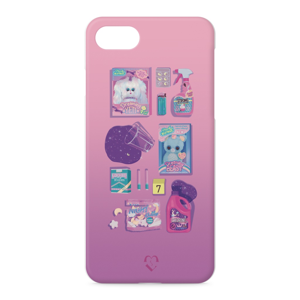 Happy NIGHTMARE iPhone7ケース(B:並び柄)