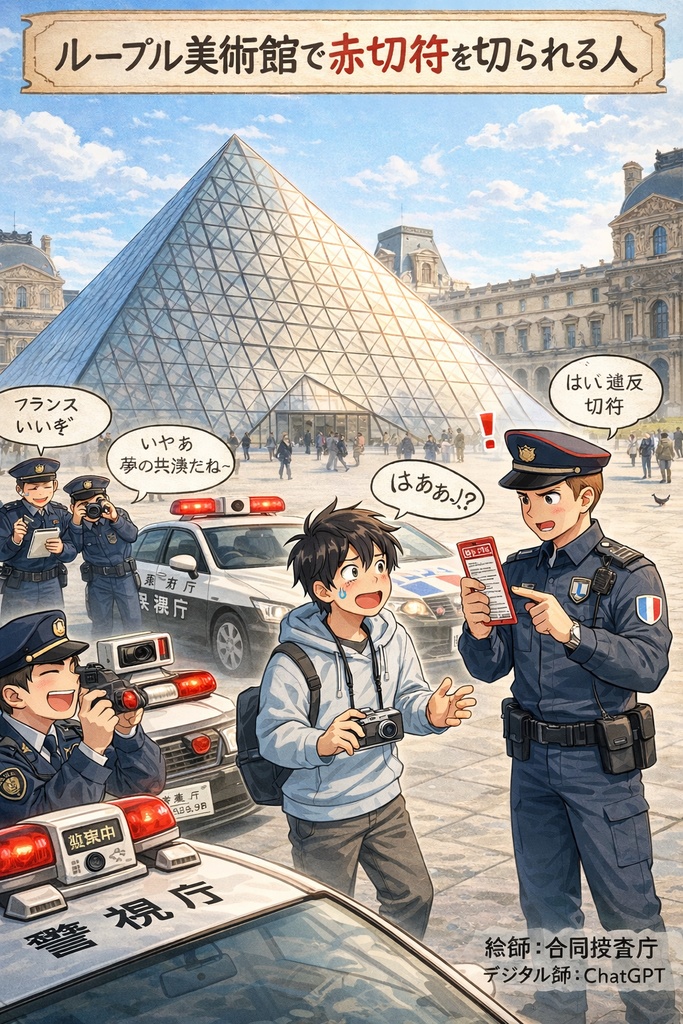 【日本版】ルーブル美術館で赤切符を切られる人