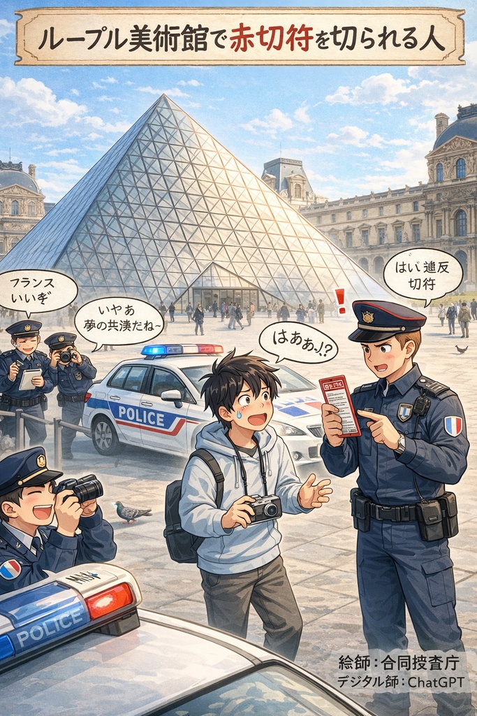 【フランス版】ルーブル美術館で赤切符を切られる人