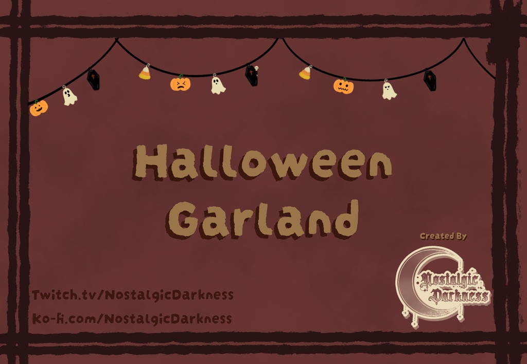 Halloween Garland Overlay