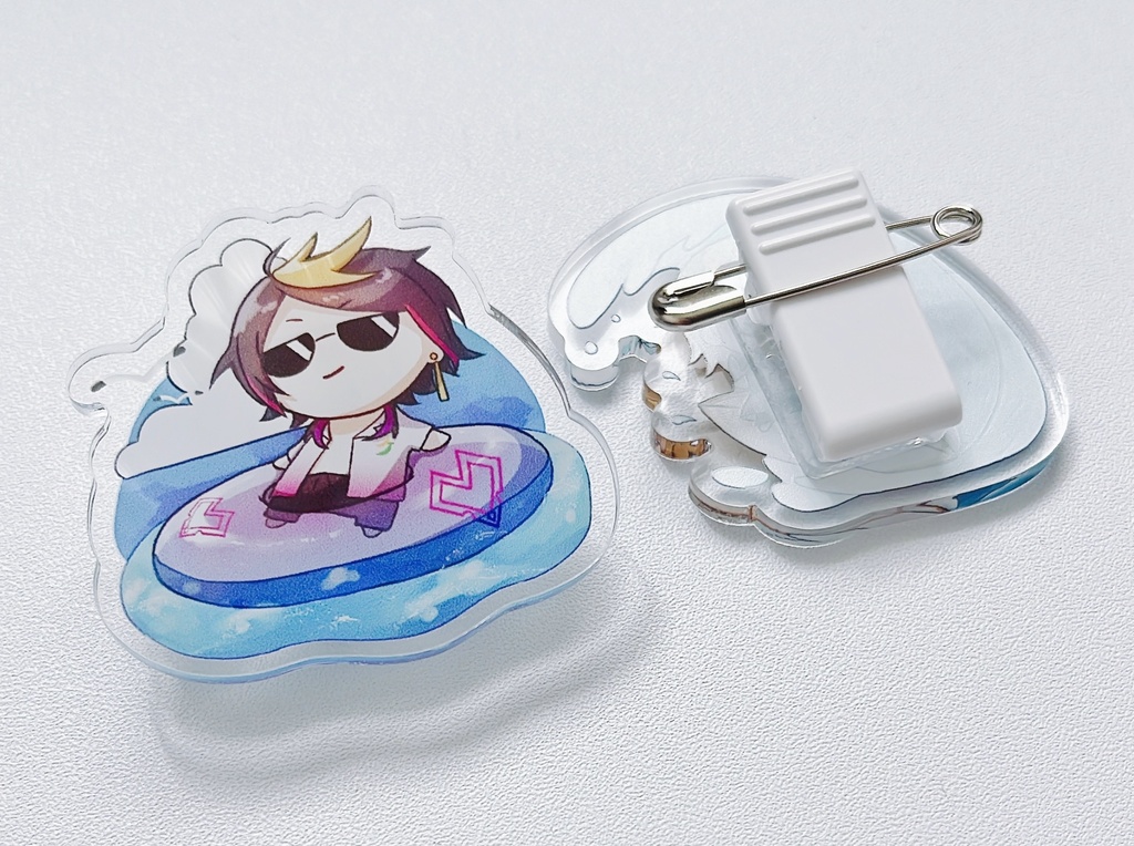 アクリルバッチクリップ