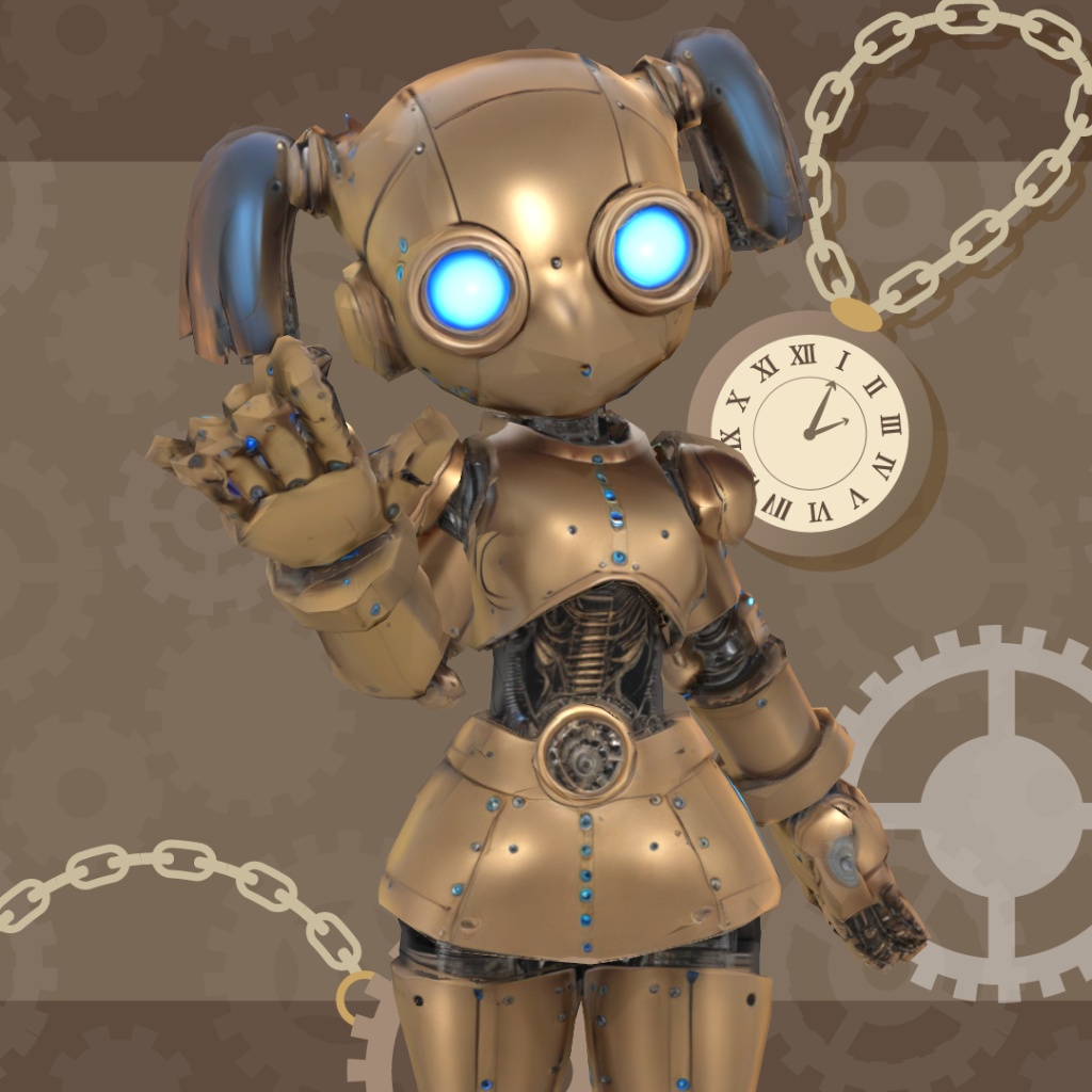 【３Dキャラクター】ブラスイオラ式自動人形L型「Loco」