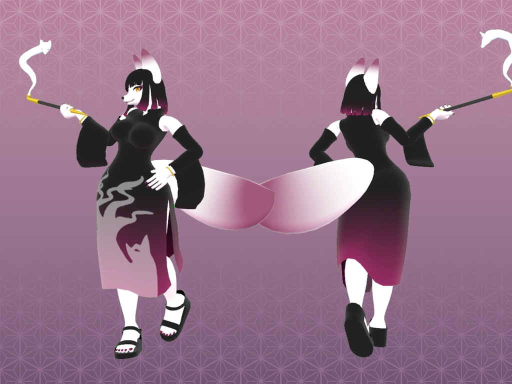 VRChat想定モデル - 管姫 [Kudahime] - 茶屋　-栗庵- - 2/3