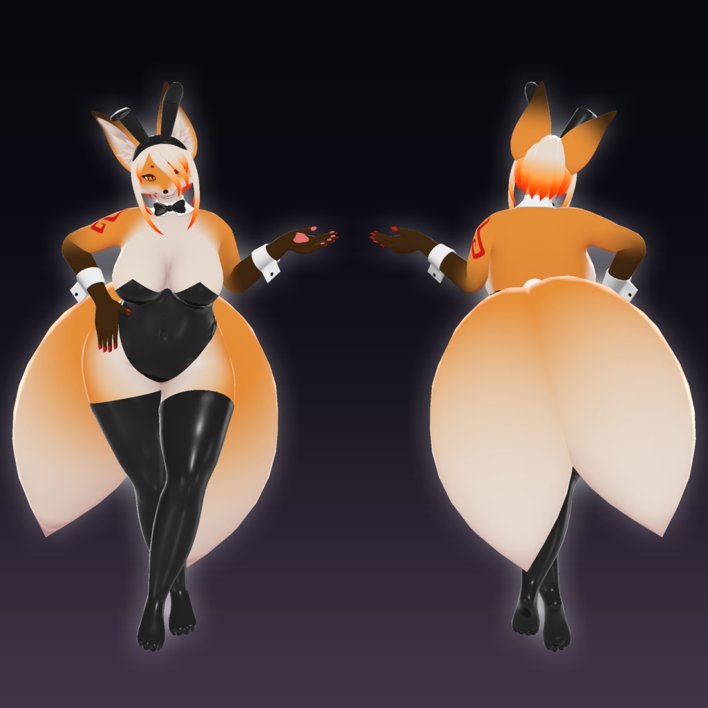 VRChat想定衣装 - 灯狐さん用バニー服【ModularAvatar対応】