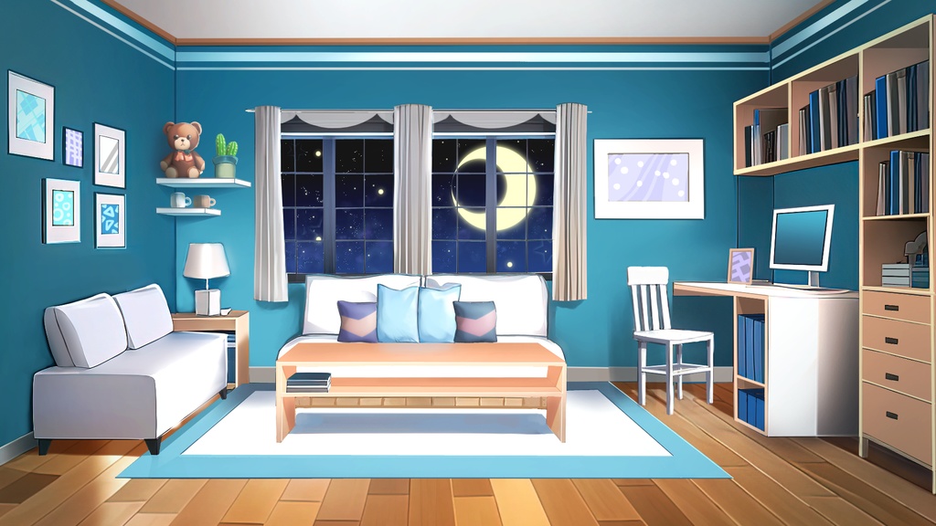 【Vtuber向け】可愛い部屋002(Cute Room002/可爱的房间002)