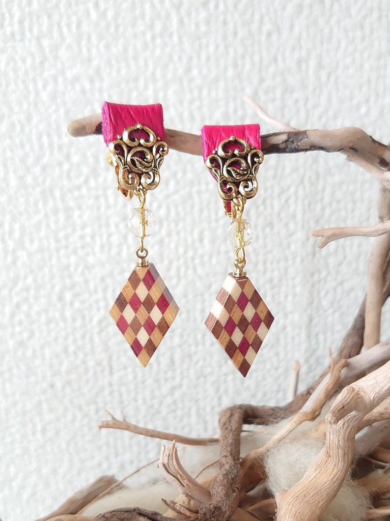 章飾イヤリング‐金