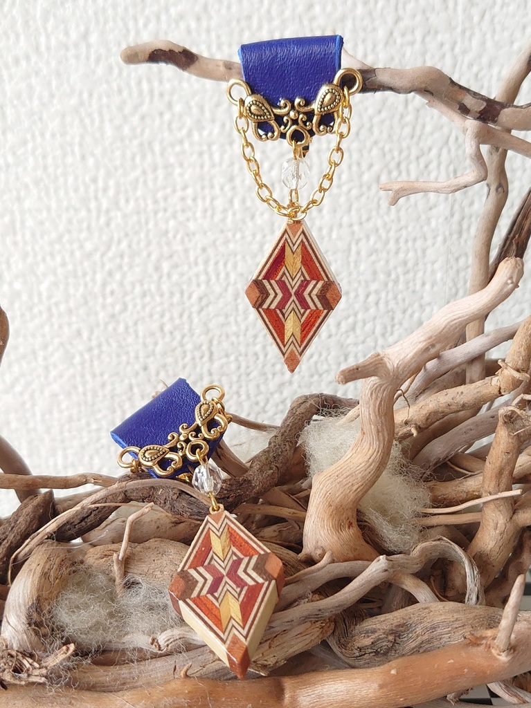 章飾イヤリング‐金