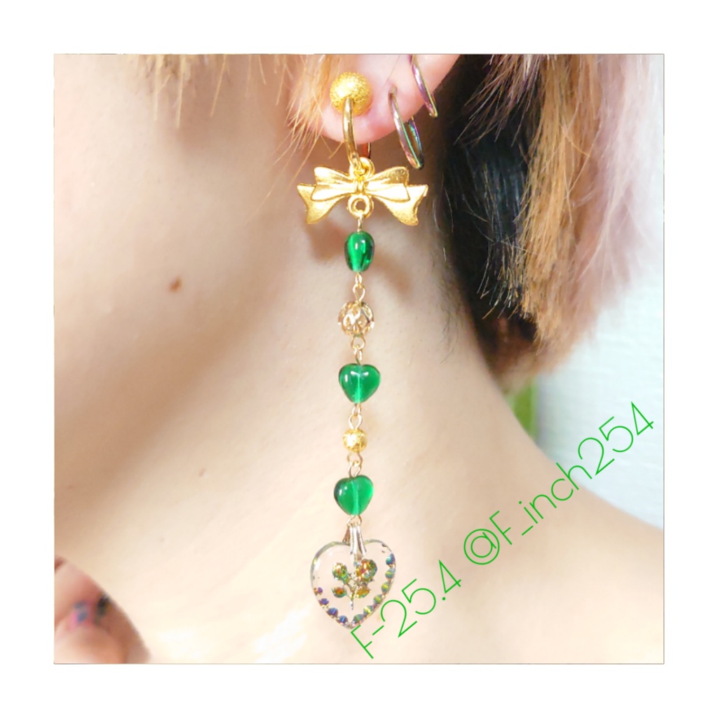 秘密の鍵イヤリング💚Secret Garden Rose