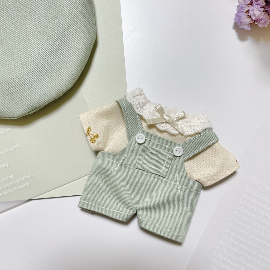 春色サロペット& ベレー帽セット