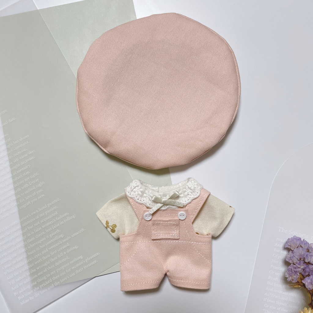 春色サロペット&ベレー帽セット