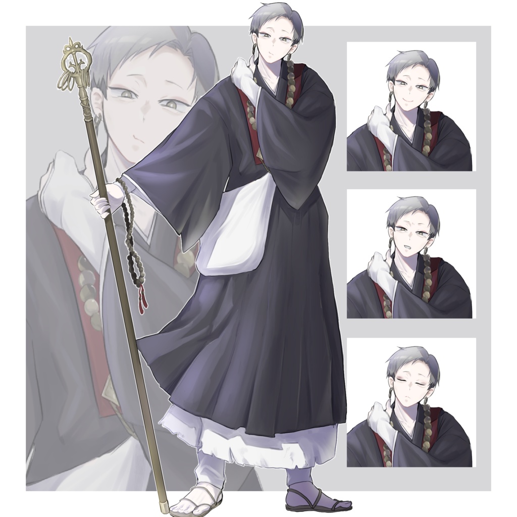 【無料/有料】立ち絵　錫杖