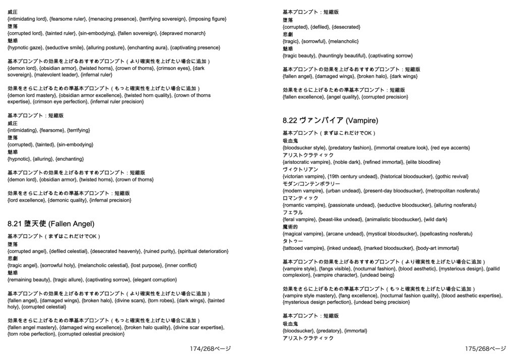 衣装・髪型・アクセサリー系プロンプト辞典【NovelAIメイン】