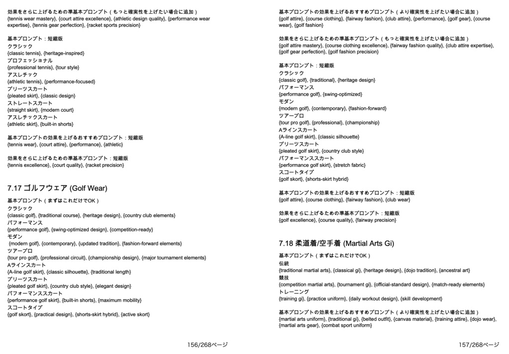 衣装・髪型・アクセサリー系プロンプト辞典【NovelAIメイン】