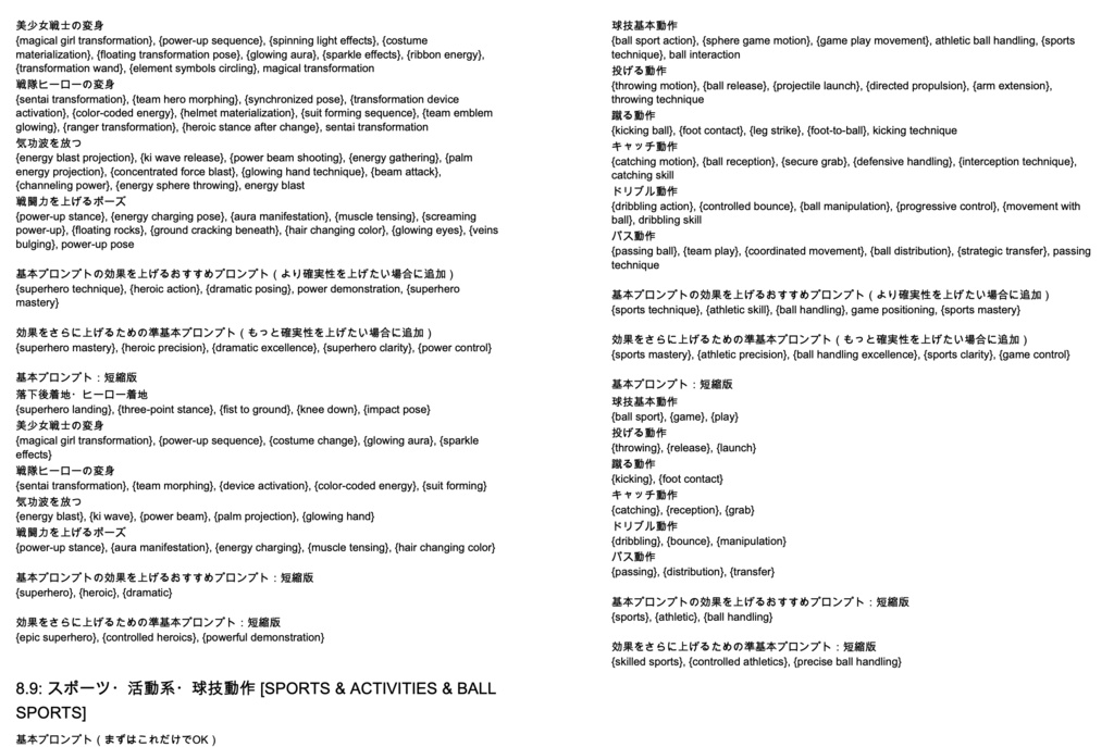 表情・ポージング・日常動作系プロンプト辞典【NovelAIメイン】