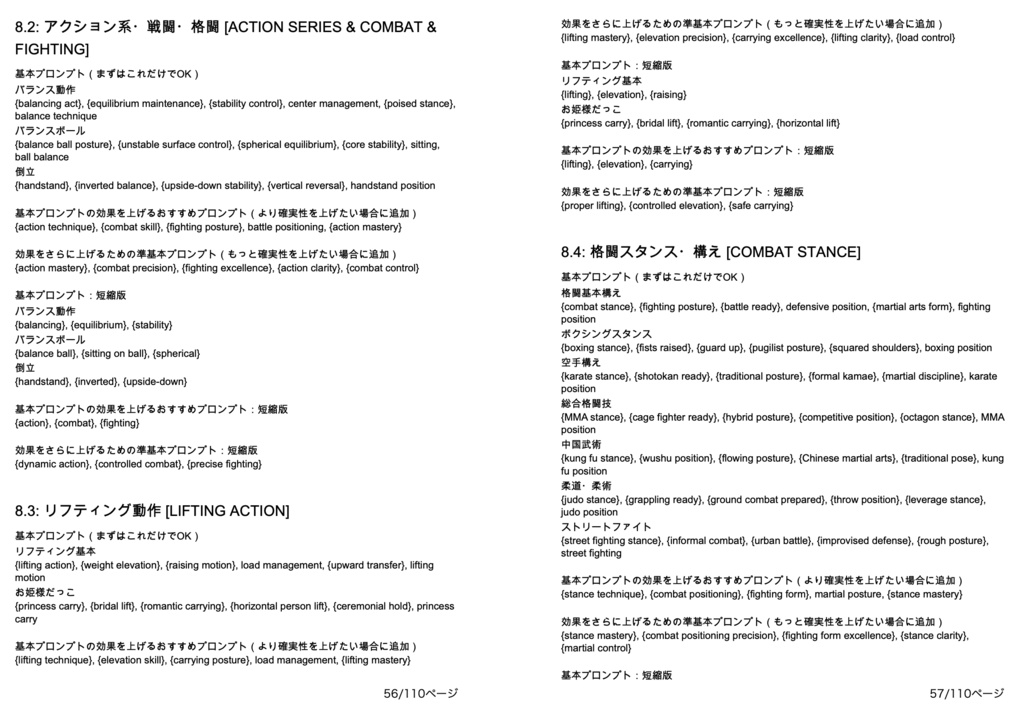 表情・ポージング・日常動作系プロンプト辞典【NovelAIメイン】