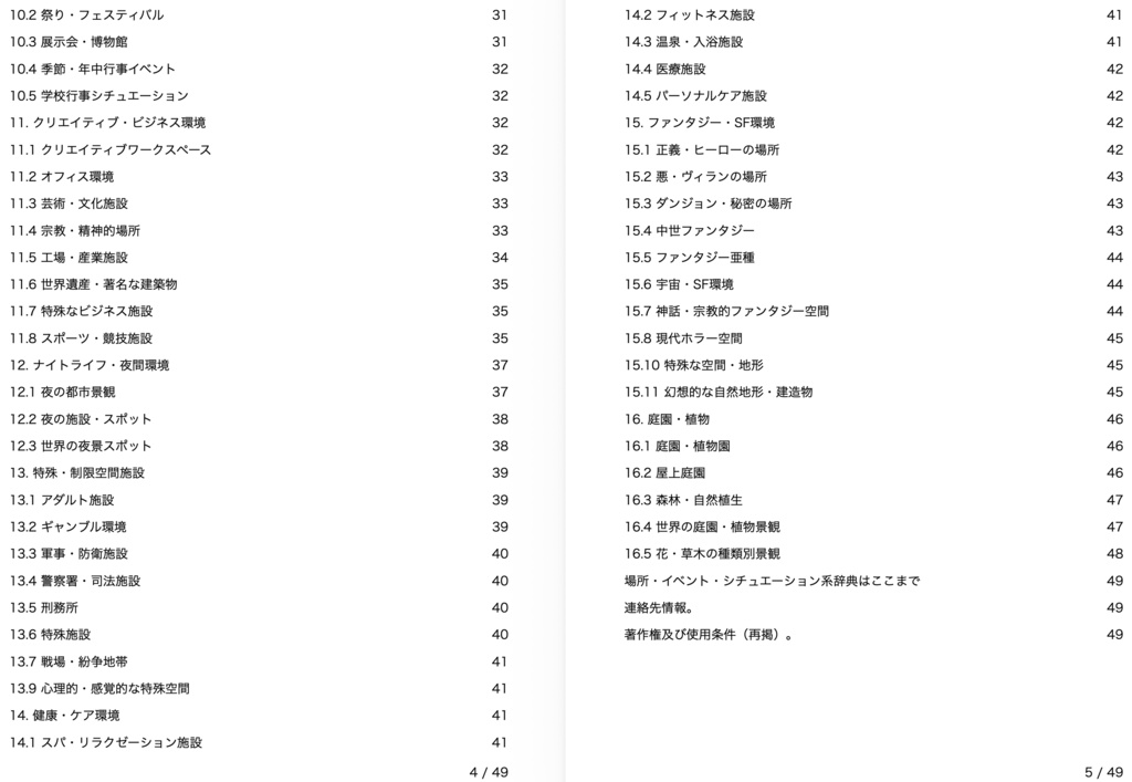 場所・イベント・シチュエーション系プロンプト辞典【NovelAIメイン】