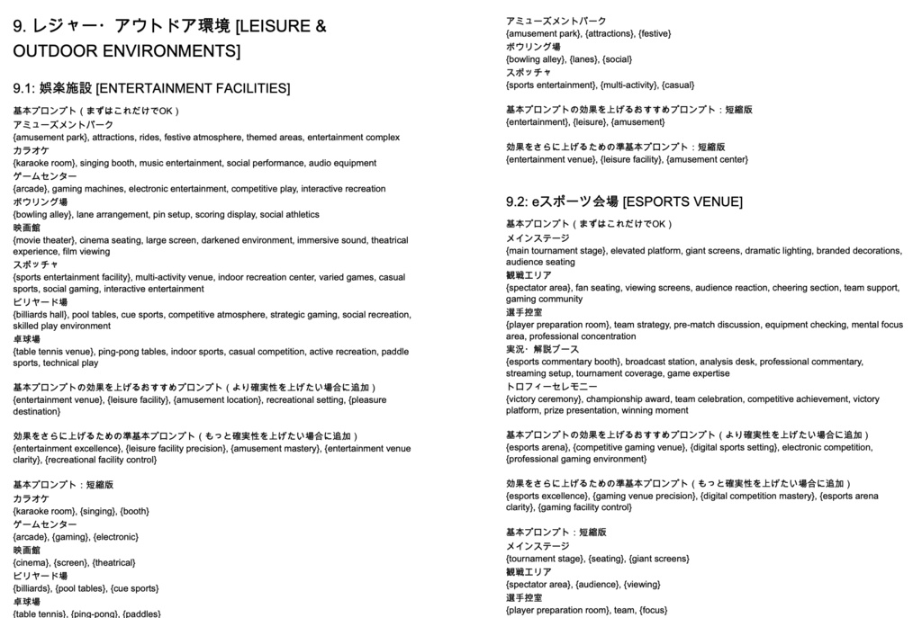 場所・イベント・シチュエーション系プロンプト辞典【NovelAIメイン】