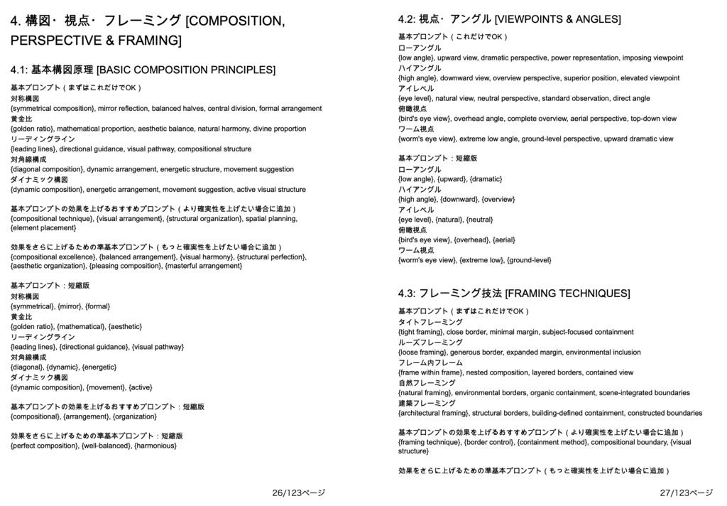 画風・特殊表現・視覚表現・エフェクト系プロンプト辞典【NovelAIメイン】