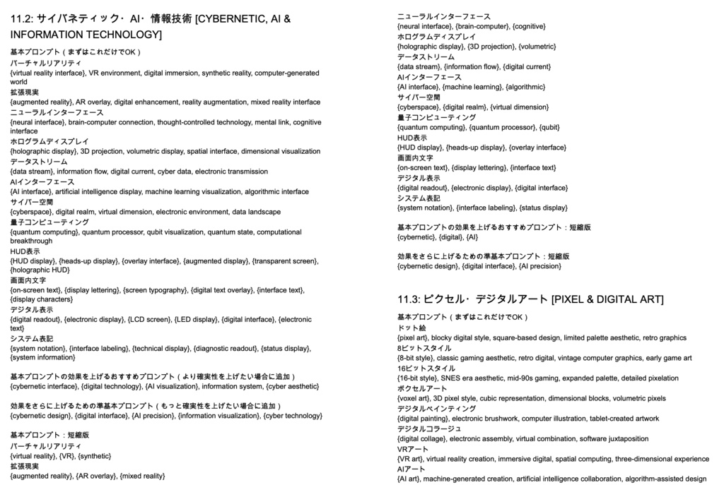 画風・特殊表現・視覚表現・エフェクト系プロンプト辞典【NovelAIメイン】
