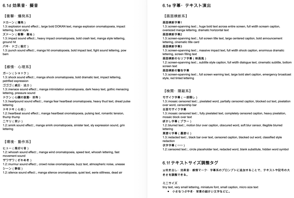 画風・特殊表現・視覚表現・エフェクト系プロンプト辞典【NovelAIメイン】