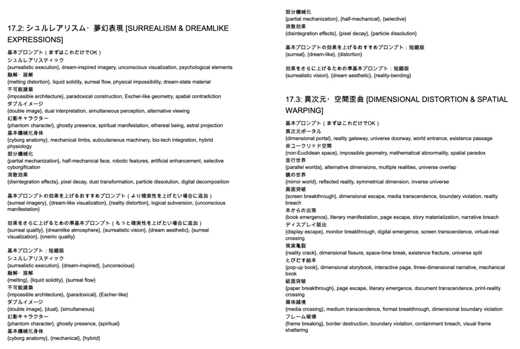 画風・特殊表現・視覚表現・エフェクト系プロンプト辞典【NovelAIメイン】