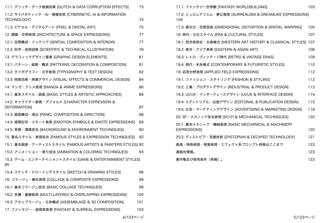画風・特殊表現・視覚表現・エフェクト系プロンプト辞典【NovelAIメイン】